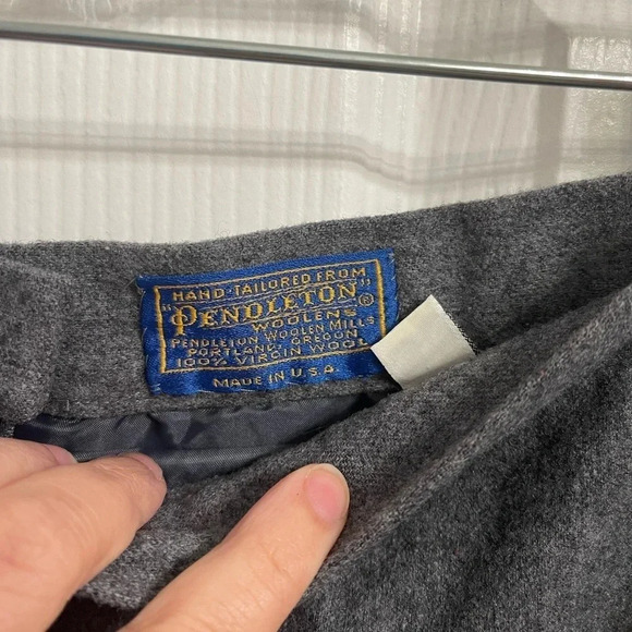 Pendleton Skirt Size 12-14 Women's Ladies Pencil Gray Vintage 100% Virgin Wool - Picture 3 of 3